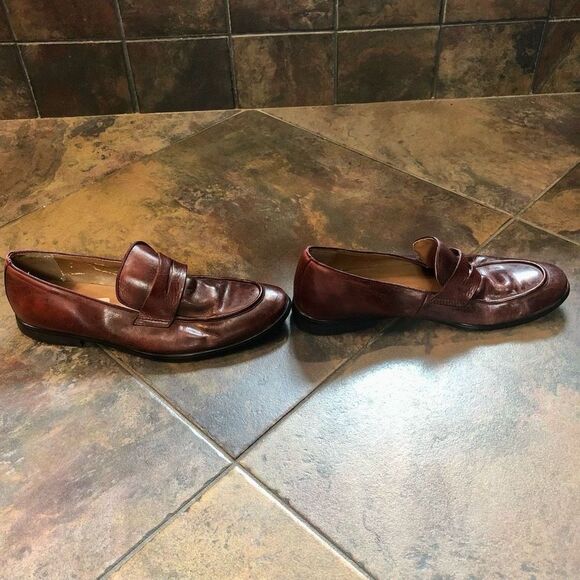 Aldo Men’s Slip-on Brown Round Toe Penny Loafer Size 10 - Picture 4 of 10